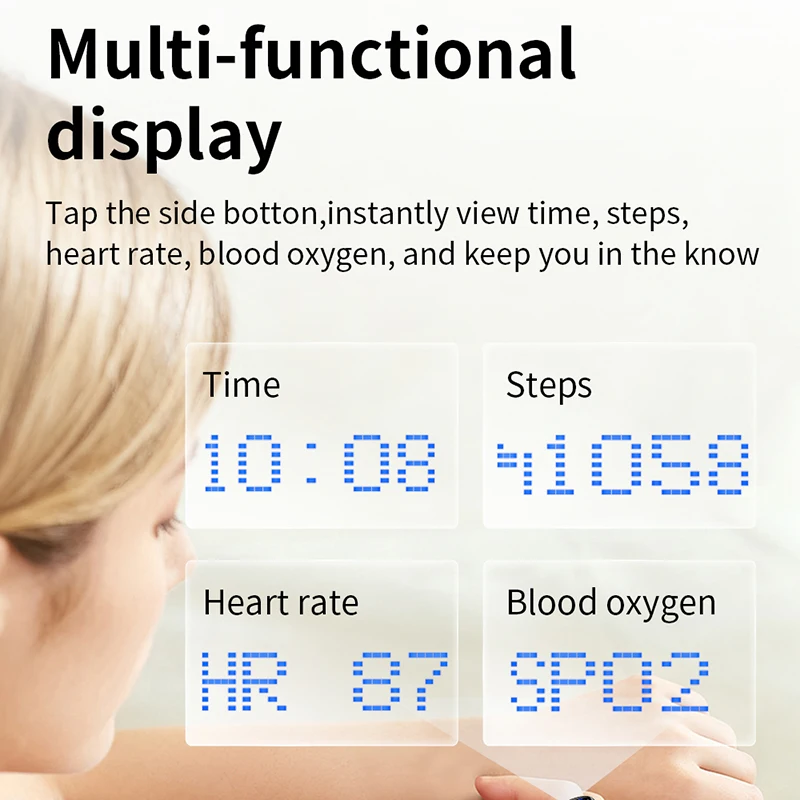 New Smart Ring Blue LED Displa - огляд і ціна Health Monitors