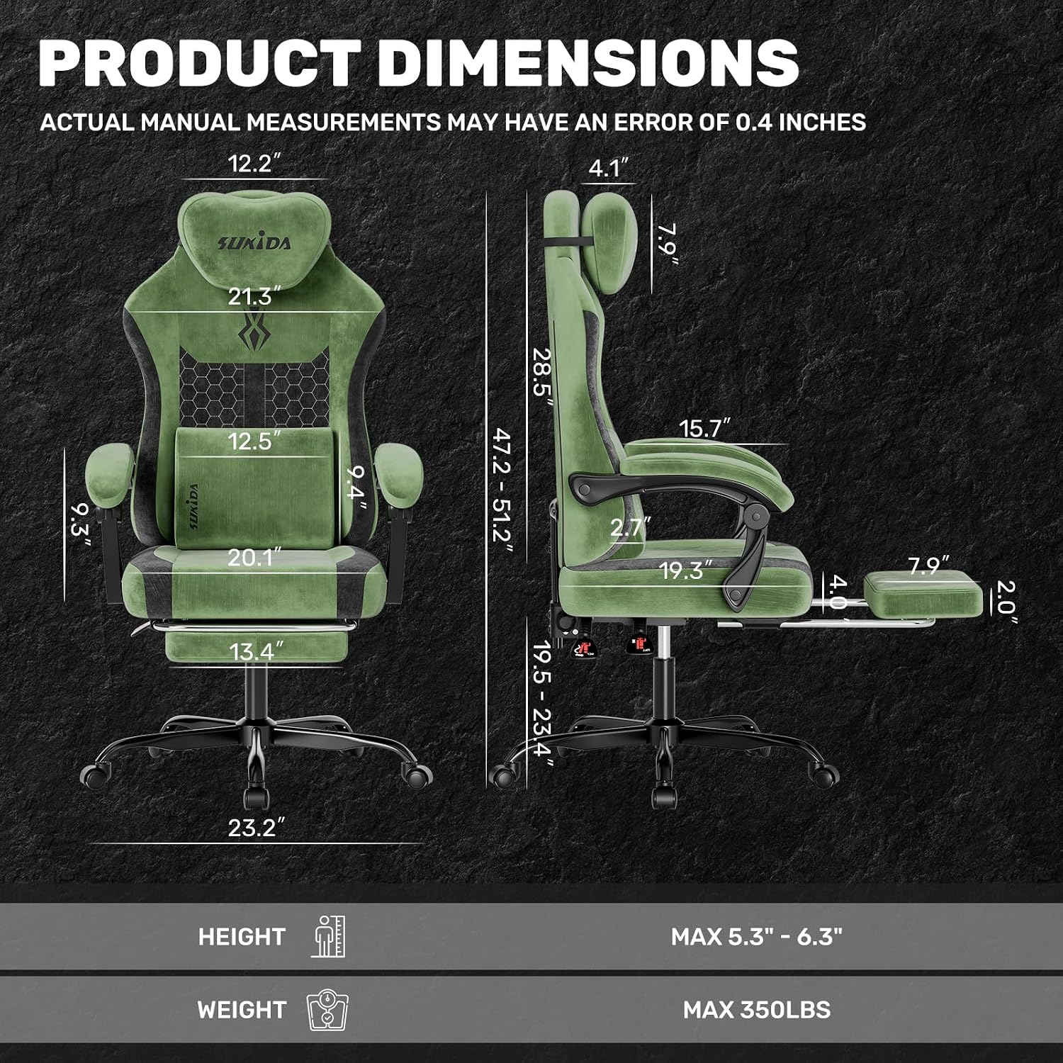 Fabric Video Gaming Chair, Erg - огляд і ціна Massage