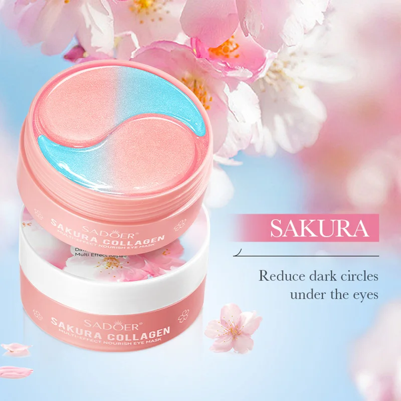 60pcs Sakura Collagen Eye Mask - огляд і ціна Collagen Under Eye Patches