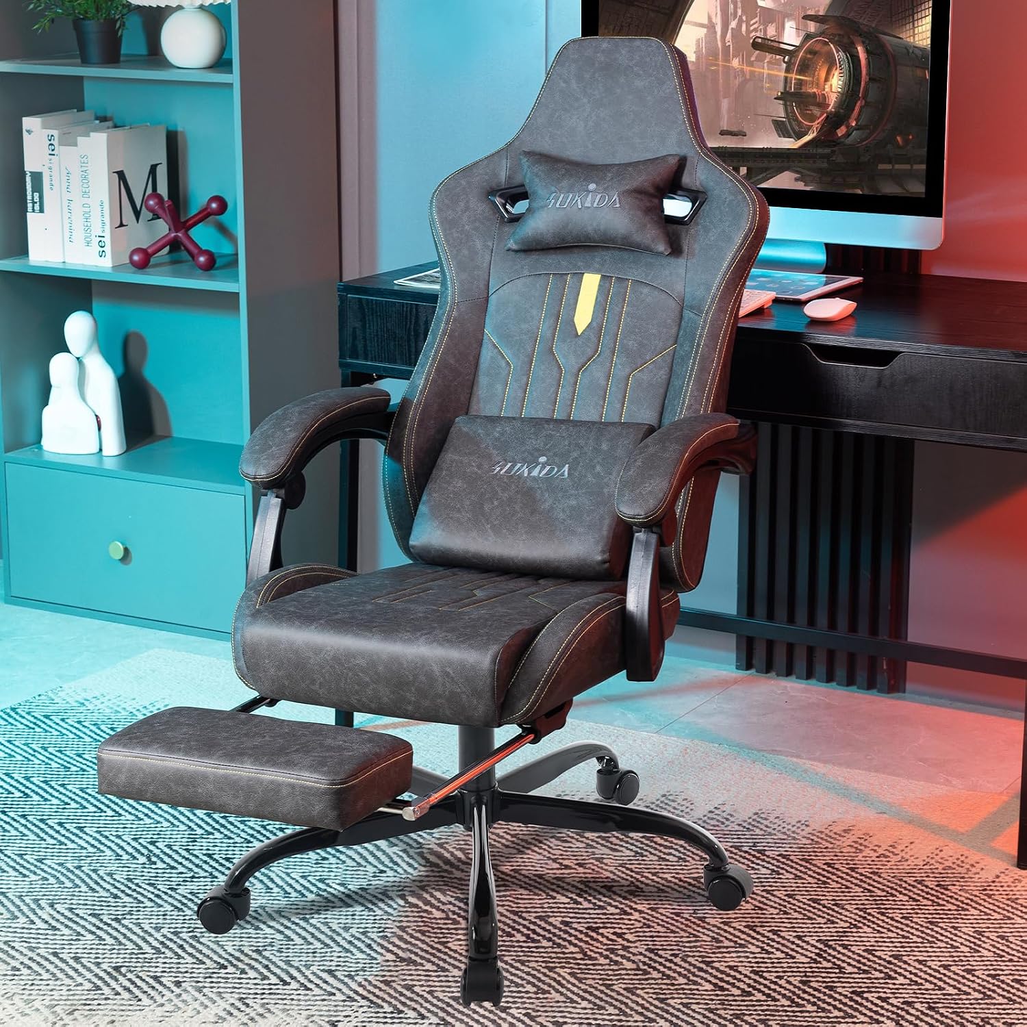 Gaming Chair with Footrest Erg - огляд і ціна Massage