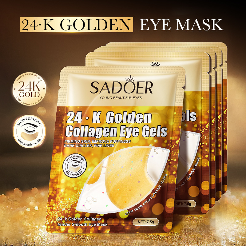 SADOER 24K Gold Collagen Cryst - огляд і ціна Collagen Under Eye Patches