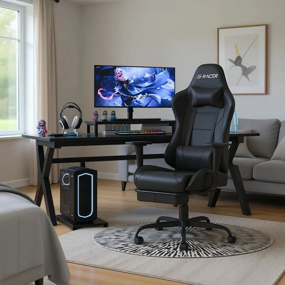 Gaming Chair with Footrest Mas - огляд і ціна Massage