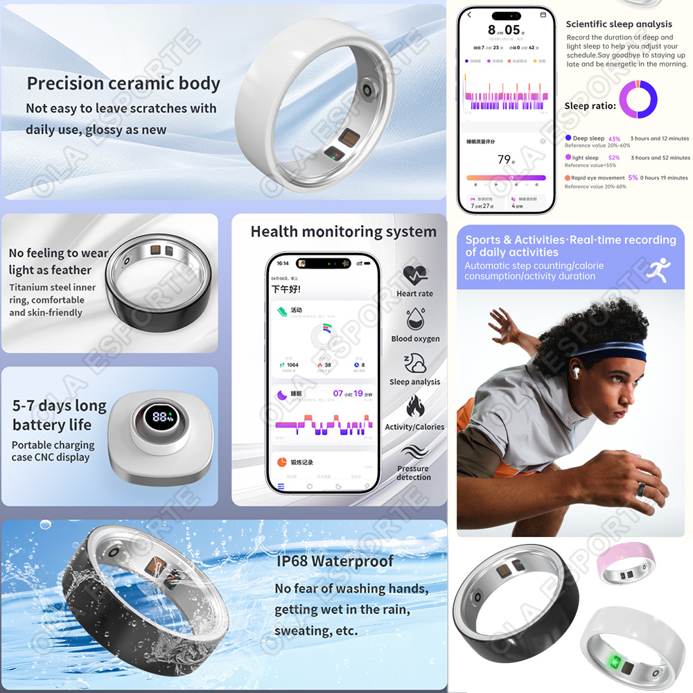 Ceramic Smart Ring Heart Rate  - огляд і ціна Health Monitors