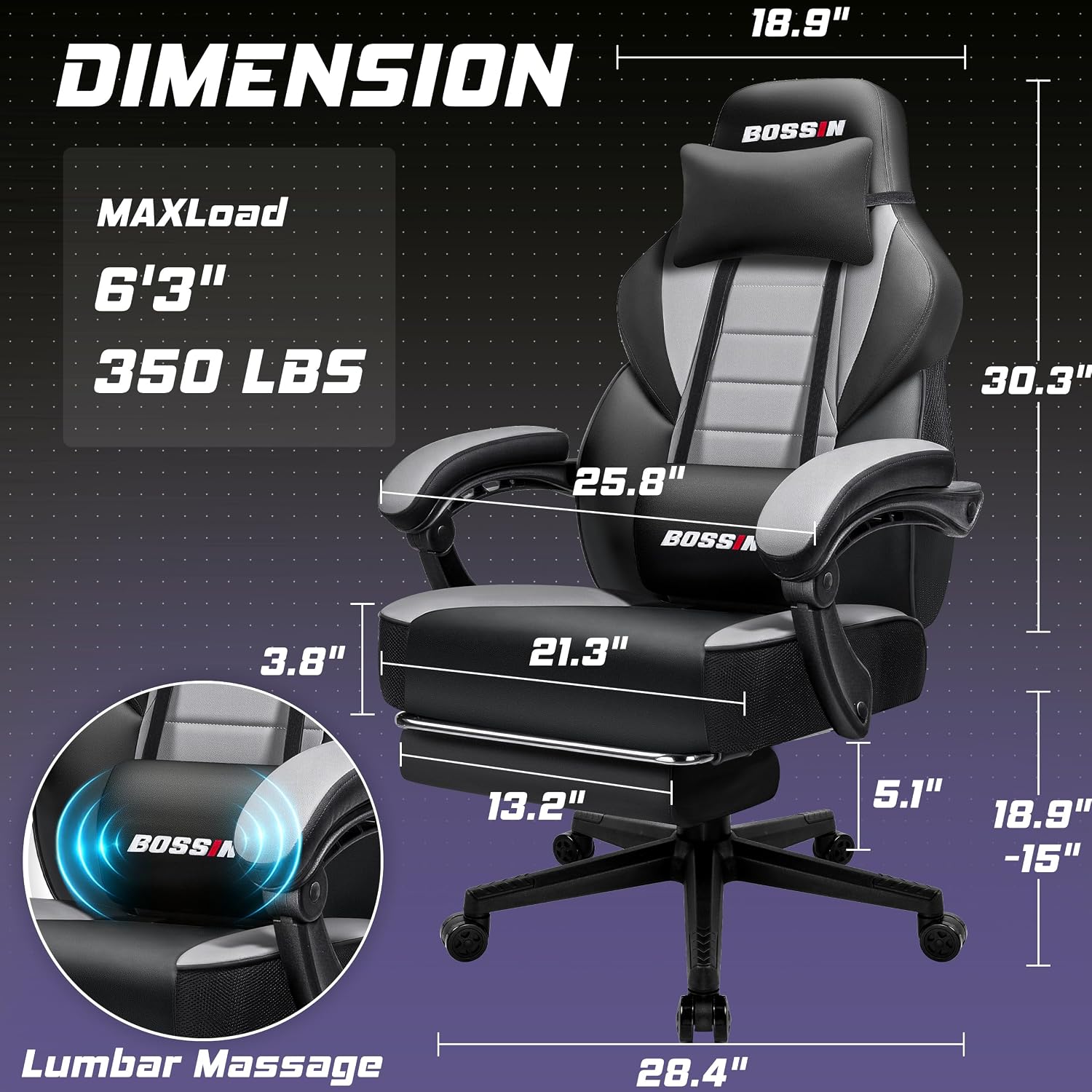 Gaming Chair with Massage, Erg - огляд і ціна Massage