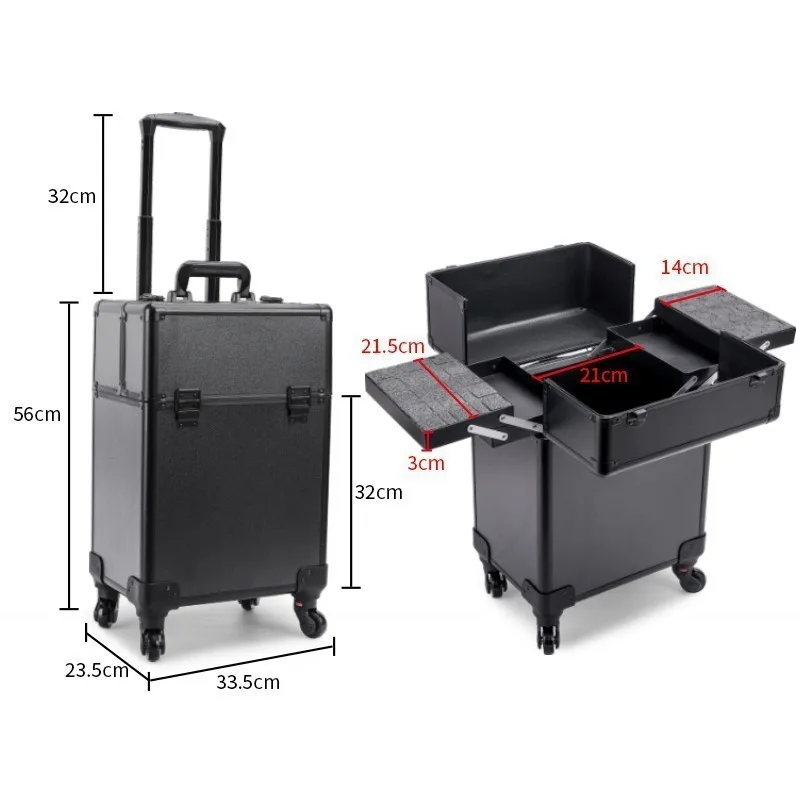 Rolling Cosmetic Luggage Organ - огляд і ціна Nail Art
