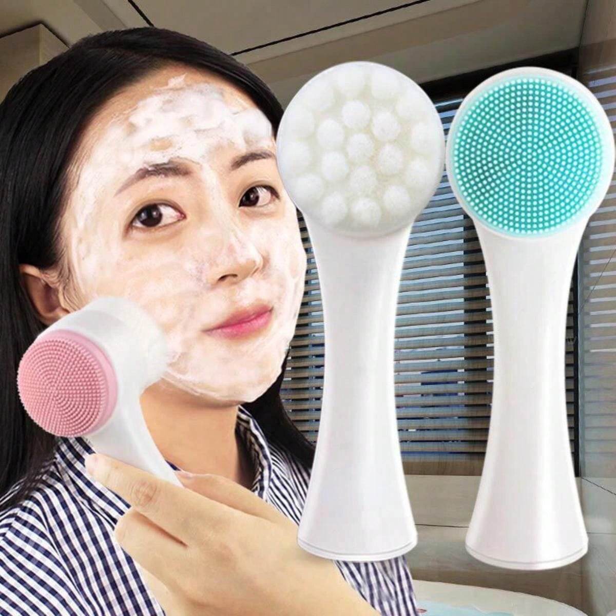 Double Sided Facial Cleanser S - огляд і ціна Silicone Face Scrubber Electric