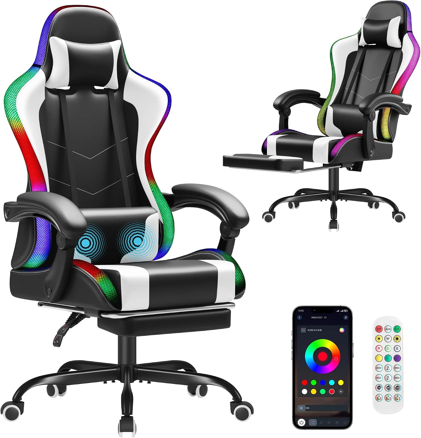 Homall Gaming Chair, Ergonomic - огляд і ціна Massage