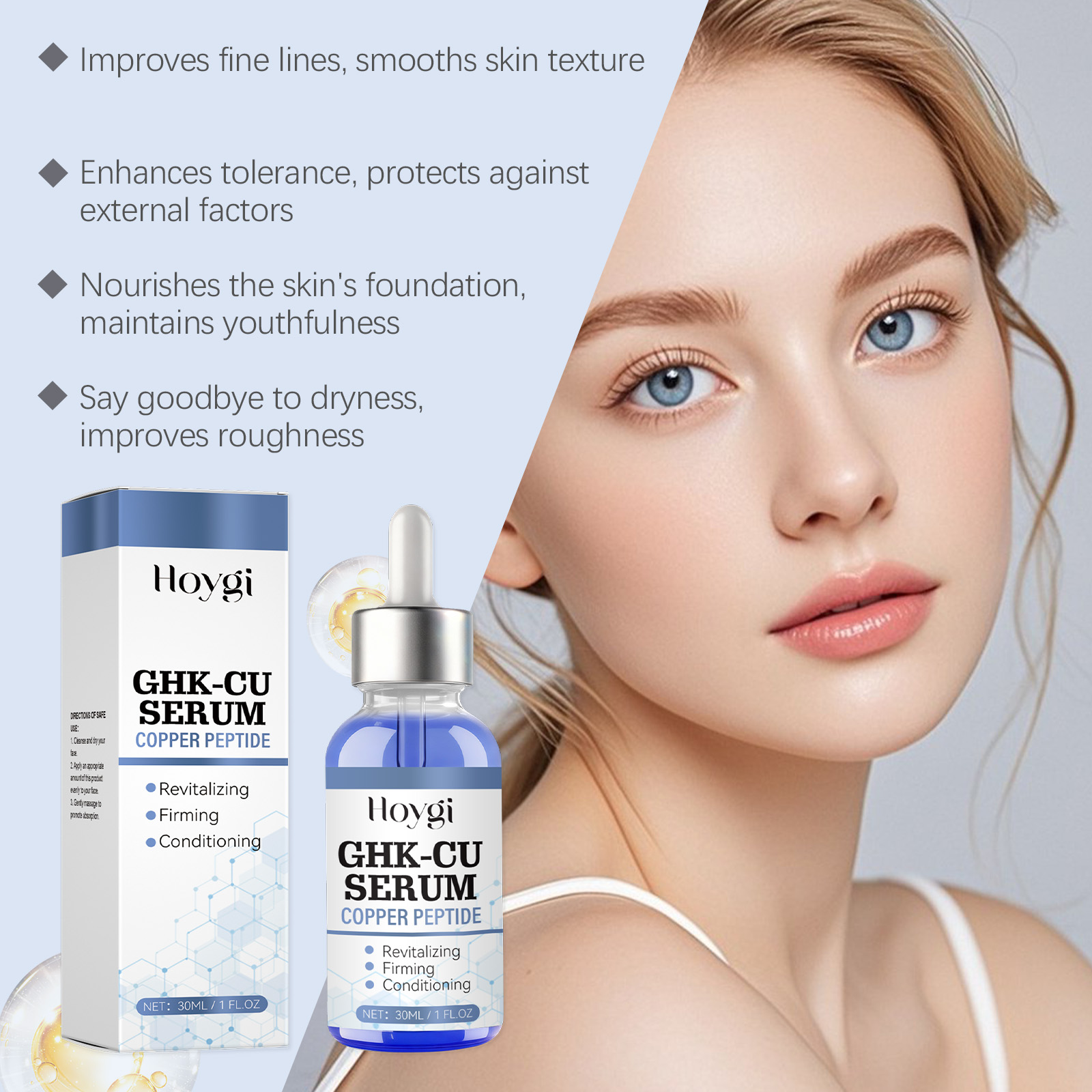 30ml Copper Peptide Serum GHK- - огляд і ціна Hyaluronic Acid Facial Serum